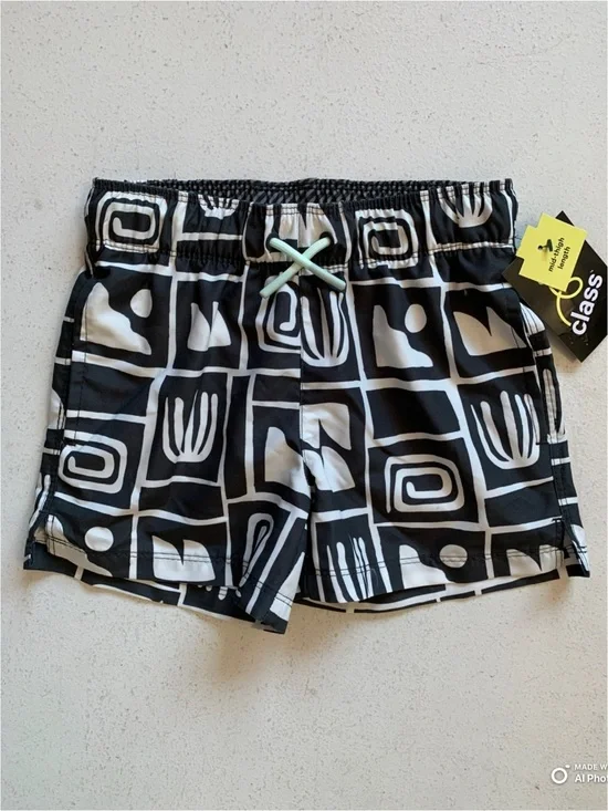 Art Class Boys Graphic Print Swim Trunks Swimsuit Size XS (4/5) NWT Beach