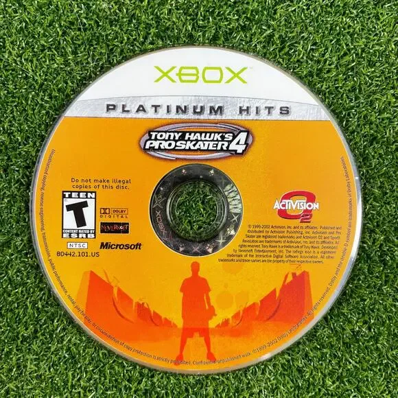 Tony Hawk's Pro Skater 4 (Microsoft Xbox, 2002) Disc Only Works