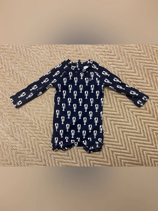 Vineyard Vines Navy Lobster Baby Swimsuit 3-6 Months