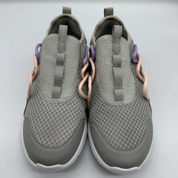 Vionic Zeliya Shoes Womens Size 8.5 Gray Mesh Slip On Walking‎ Sneakers Comfort