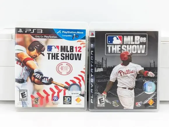 PS3 PlayStation 3 MLB The Show 08 & MLB The Show 12 Tested Game Lot of 2