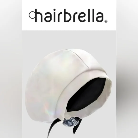 Hairbrella Satin Lined Swim Cap- White