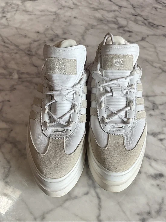 IVY PARK White & Beige Cloud Platform Trainers