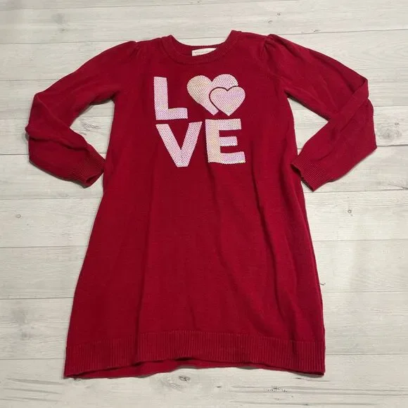 The‎ childrens place red love sweater dress 5T