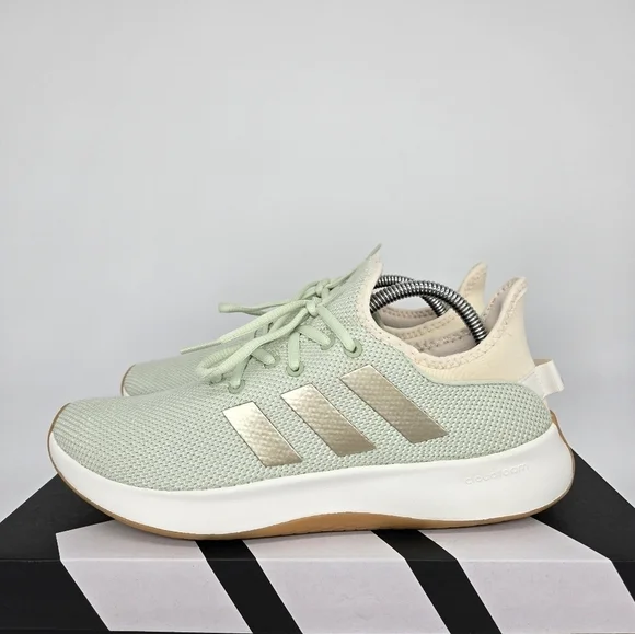 New adidas Cloudfoam Pure 'Linen Green Gum' Women's Running Shoes Size 7.5