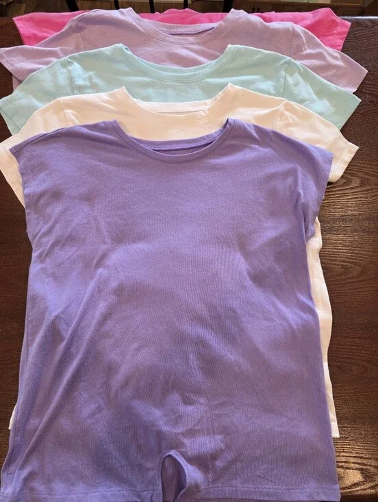 The Children's Place Girls XXL 16 5 Tie Front Solid Color Short Sleeve Tees