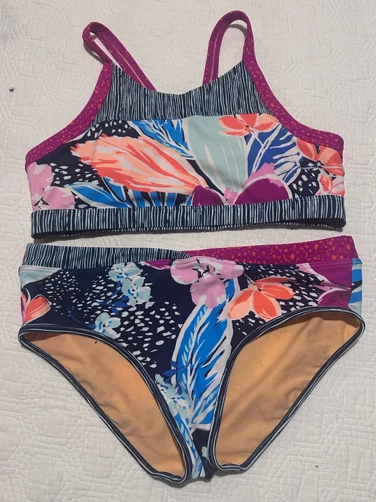 Athleta Girl Paradise Splash Two Piece Swim Suit Size XXL (16)