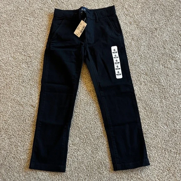 The Children's Place Boys Black Kids Dress Pants size 6 NEW