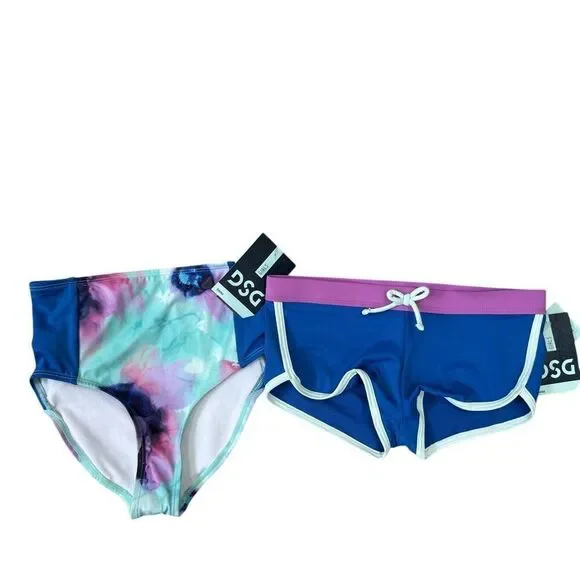 DSG set of 2 Girls' Swimsuit bottoms size L 10-12 NWT