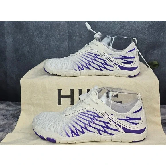 NWT Hike Footwear Lorax Pro White Purple Barefoot Sneakers Womens ‎ 6 EU 36