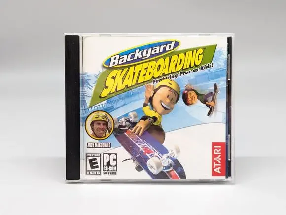 Backyard Skateboarding Andy Macdonald Atari PC Video Game + Manual Tested