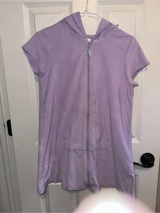 wonder nation Lavender Hooded Swim Coverup Sz XXL 18