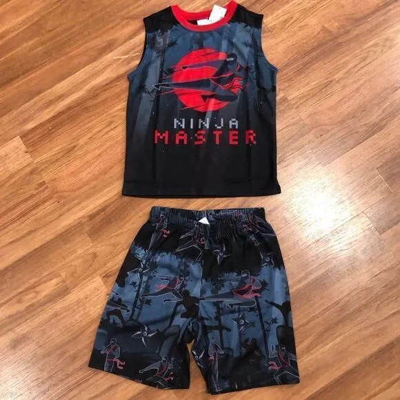 Ninja Master Children’s Place Shorts and Tank Top Set | Boys size small 5/6