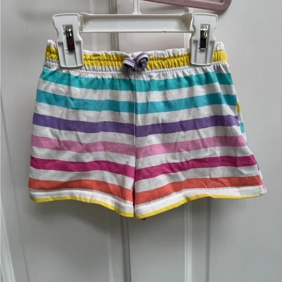 The Children's Place 18-24M Girls Rainbow Striped Soft Shorts