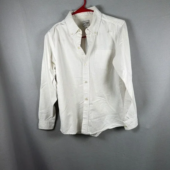 The Children's Place Button Down Boys XL White Oxford Long Sleeve Preppy Preppy