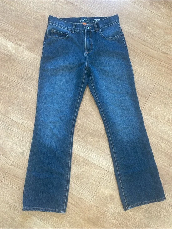 The Children's Place Boys Bootcut Jeans Size 12 Medium Wash Denim