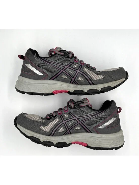 ASICS Gel Venture 6 Carbon Black Pink Peacock T7G7N Women's 7