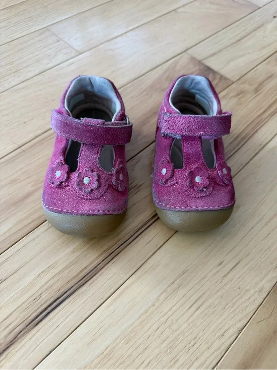 Stride Rite Toddler Girls Pink Suede Mary Jane Shoes