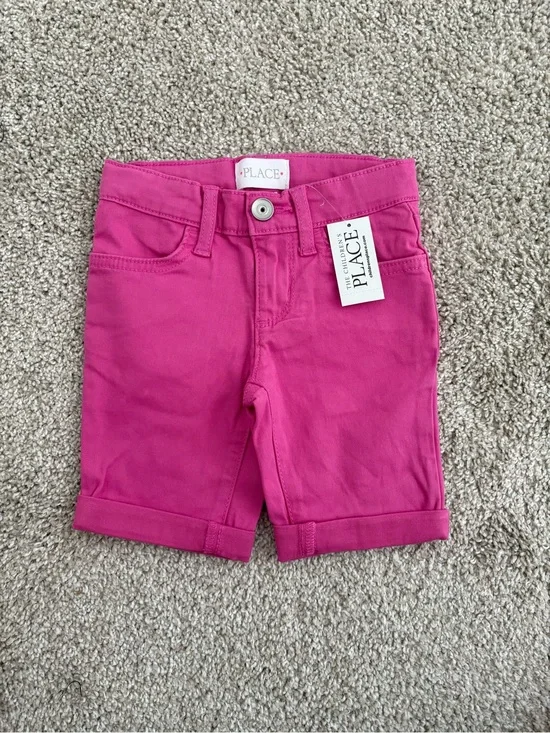 The Children's Place Girls' Pink Cuffed Shorts Size 5 Slim