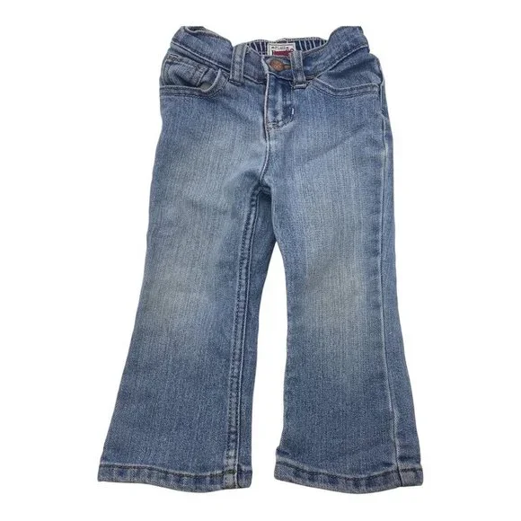 The Children's Place Blue Denim Jeans Baby Girl Size 18-24 Mos Bootcut‎ Stretch
