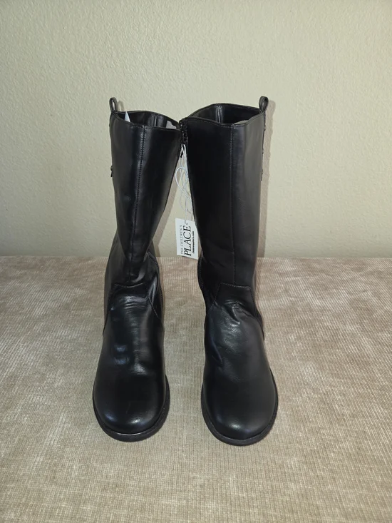 The Children's Place Black Knee-High Girls' Boots Size 4
