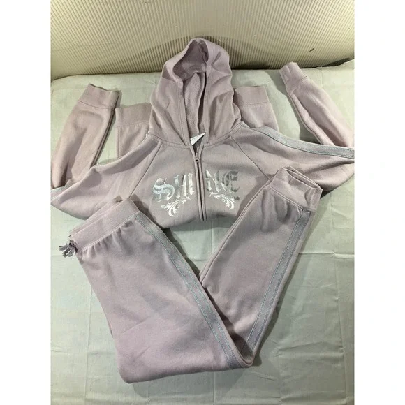Children Place Girls Pink Shine Tracksuit Hoodie Sweatshirt Jogger Set Size‎ XXL