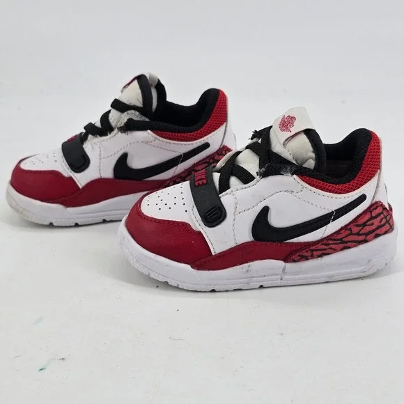 Jordan Legacy 312 Low Kids 4C Sneakers White Red Black CD9056-106 Elephant Print