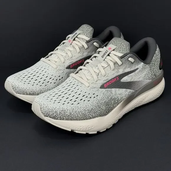 Brooks Ghost 16 Women's Size 10B Running Shoes Gray/Gargoyle Pink 1204071B006