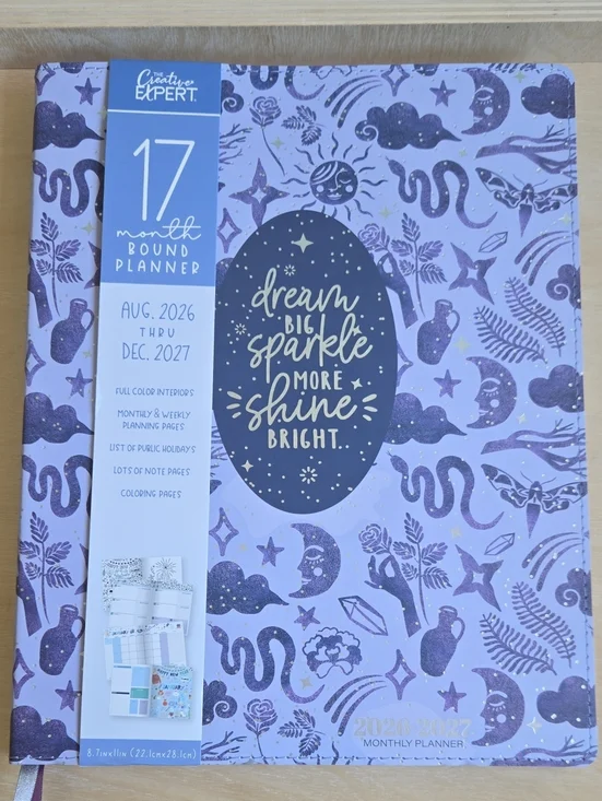 The Creative Expert  17-Month Coloring Bound Planner Aug 2026–Dec 2027 NWT