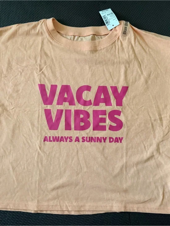 The Children's Place Peach Tee with Hot Pink 
