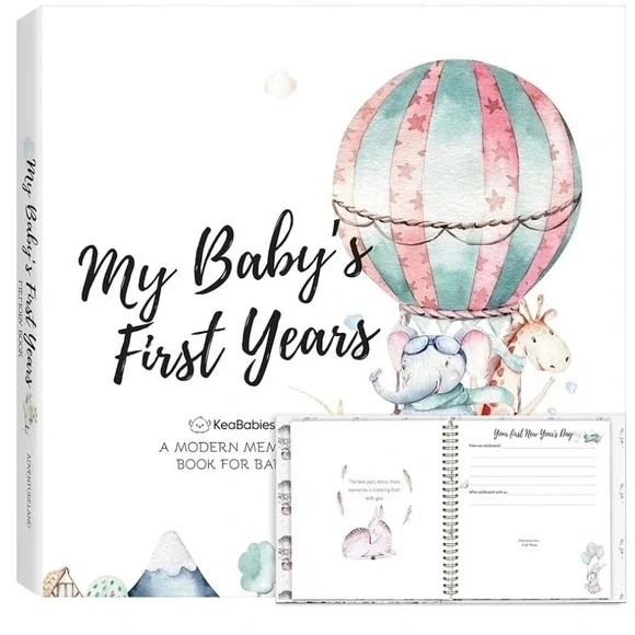 Baby Memory Book Girl, Boy - 90 Pages‎ Hardcover First Year Milestone Kee