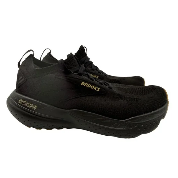Brooks Glycerin StealthFit 21 Women 9 Black Gold Excellent Neutral Running Shoes