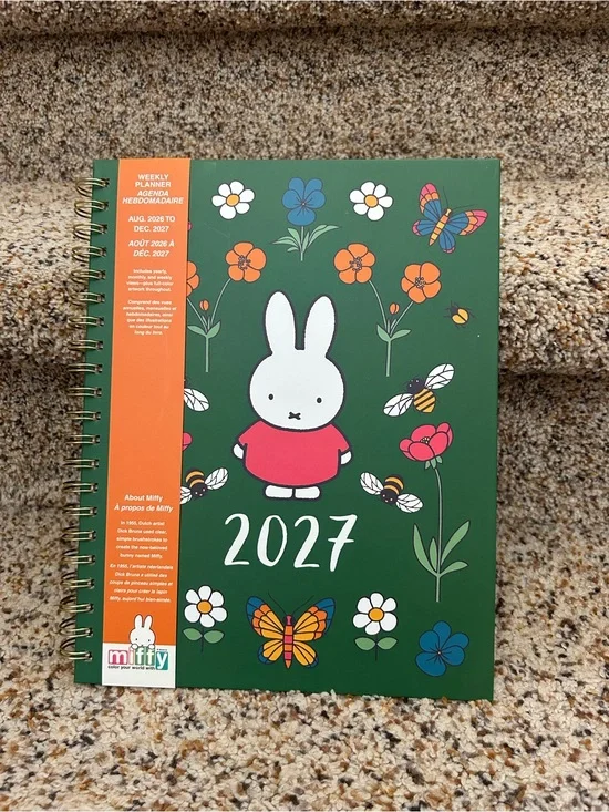 *NEW* Miffy Green Floral 2027 Spiral Planner