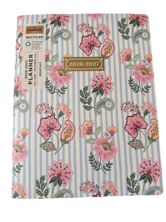 Clementine Paper inc. 17-month Large Size Planner 11x9” Pink Floral 2026-2027