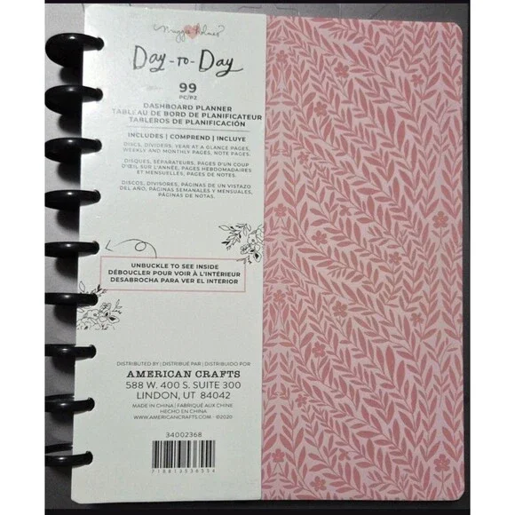 Maggie Holmes Day-To-Day 9 Disc Undated Planner 7.5