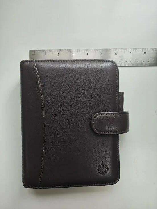 Franklin covey Leather Organizer Planner with Snap Closure - Dark Cherry 🍒