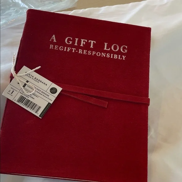 🎁 A Gift Log Planner - Red suede like cover  Gift Tracker when REGIFTING 🙈