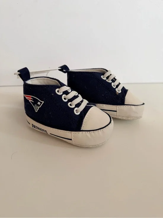 Infant Navy Canvas Patriots Crib Shoes