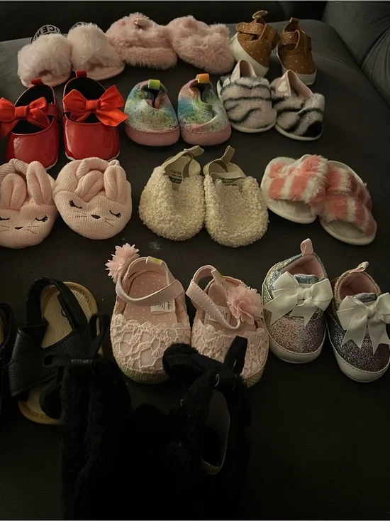 Pink Lace & Bow Baby Girl Shoes - Cute Pink Espadrille and Slip-On Options