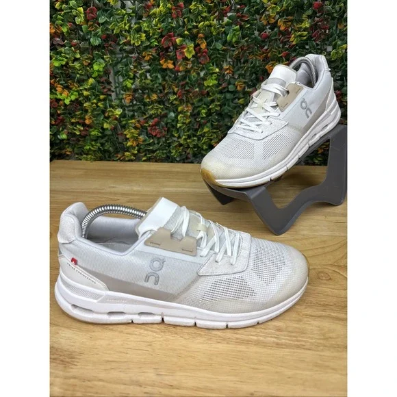 On Cloudrift Athletic Walking Running Shoes‎ Sneakers Womens 9.5 White Beige GUC