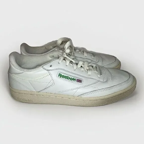Reebok Classic Club‎ C 85 Vintage Chalk & Green Retro Sneaker Size 9.5 BS8242