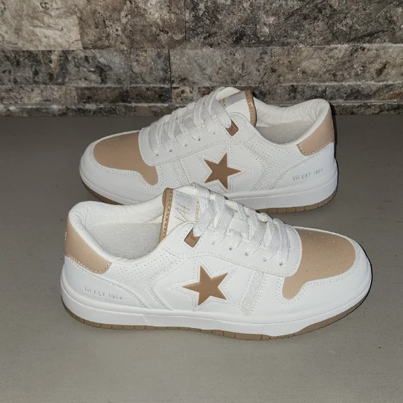 Vintage Havana Brand New White and Nude  Star Sneakers