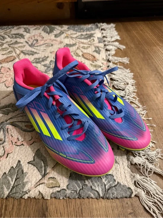adidas Pink and Yellow Athletic cleats