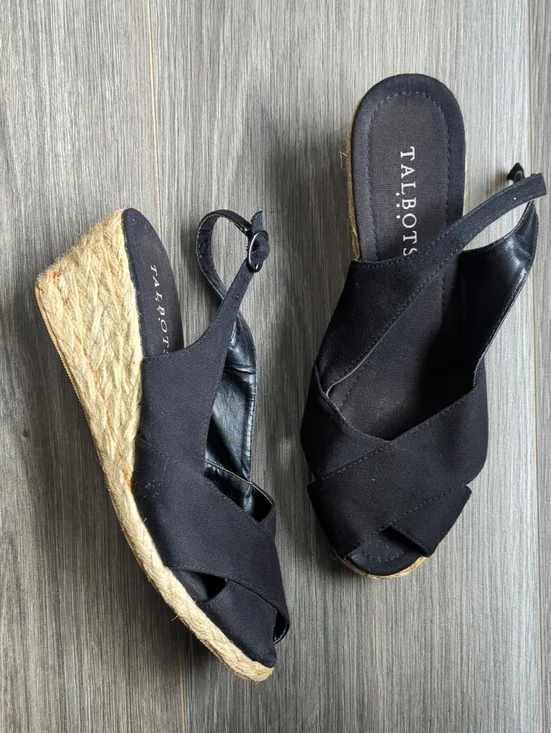 Talbots Women's Espadrilles Wedge Peep Toe Sandals Size 7