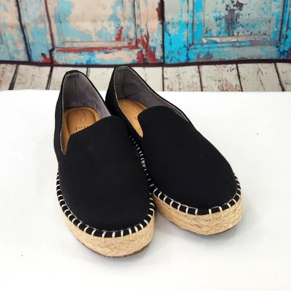 Joie Cara Espadrille Slip On Shoes‎ in Black