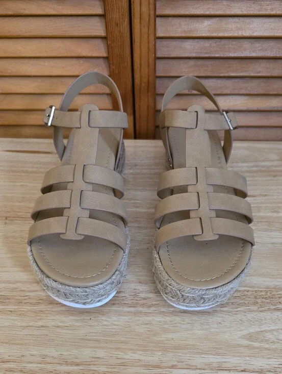 EUC Soda Trader Women's Open Toe Espadrille Platform Sandals Size 9M