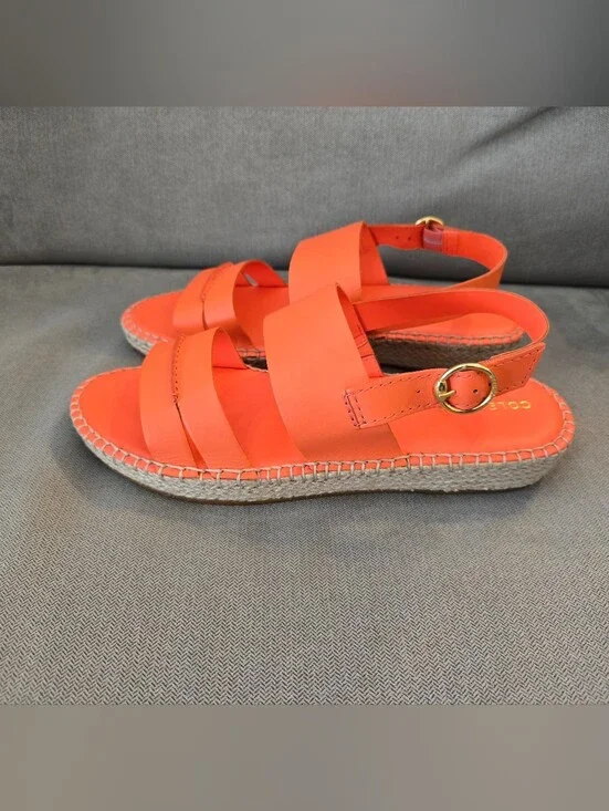NWOB Cole Haan Women’s Orange Strappy Espadrille Sandals - 10