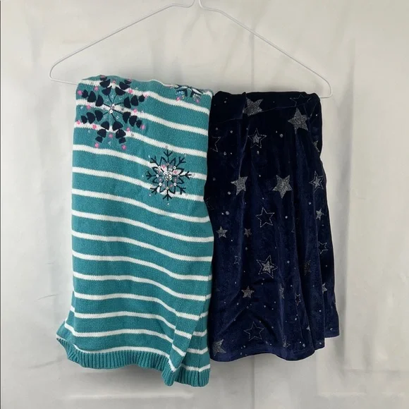 Girl’s Dresses - 2 Pack -Teal and White Sweater Dress - Blue Dress -Size 5