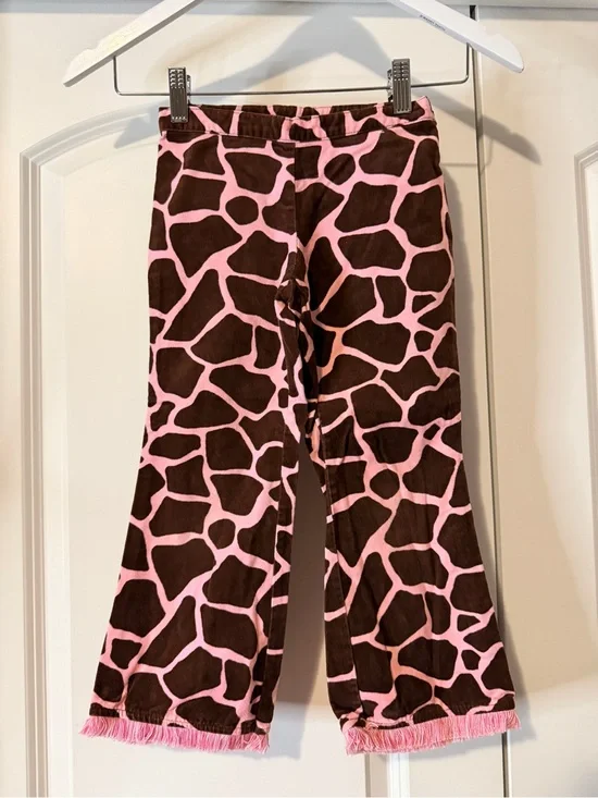 Gymboree Giraffe Club velveteen fringe pants vintage