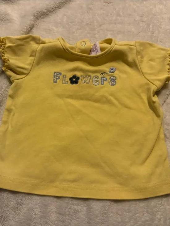 Gymboree Yellow 'Flowers' Short Sleeve Tee
